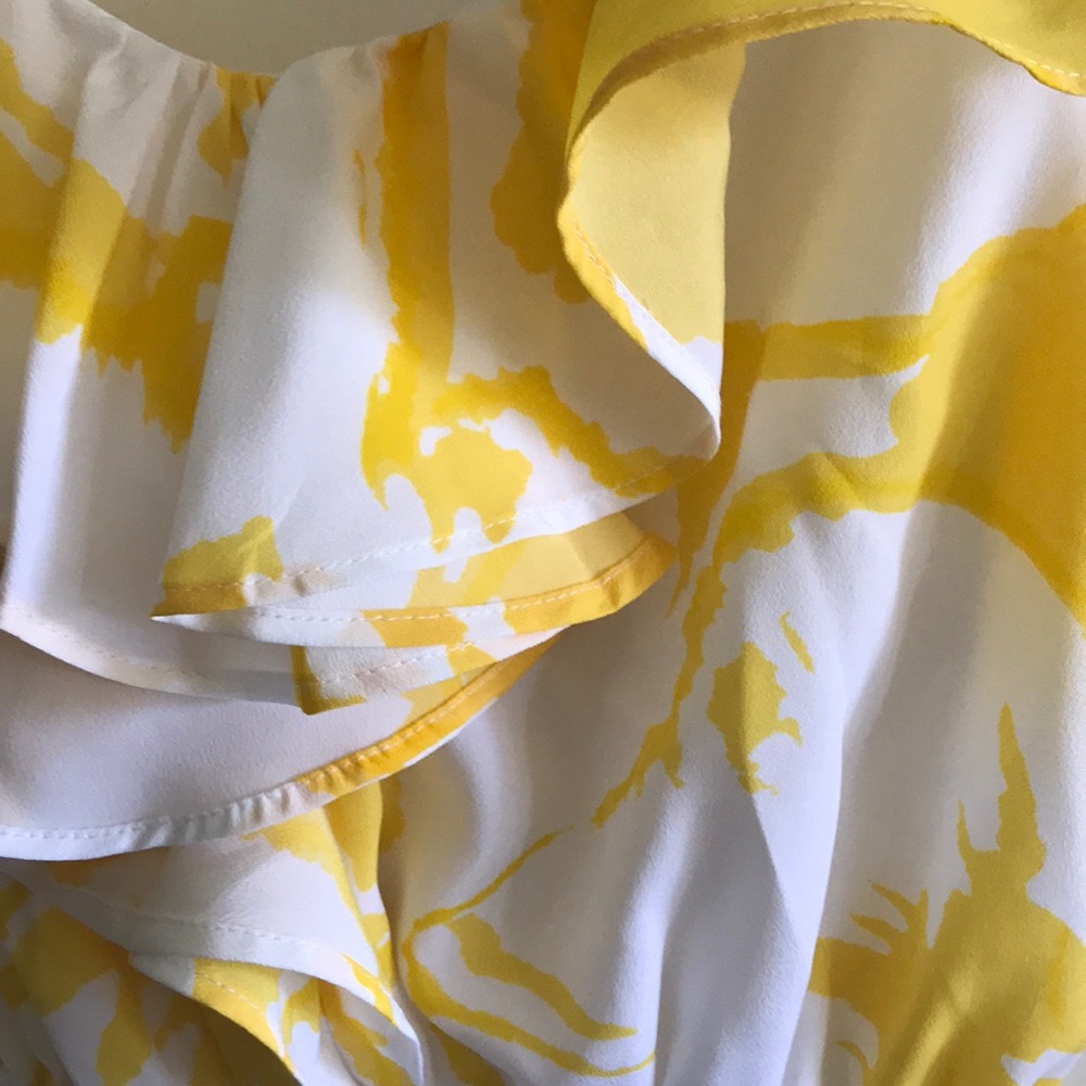 LOFT Maxi Yellow Floral Dress - Picture 2 of 4